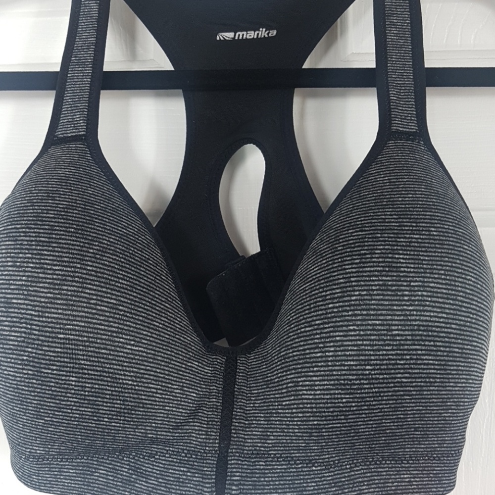 Black Stripped Sports Bra NWT